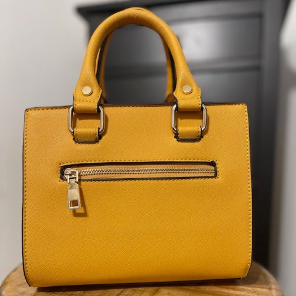 Isabelle Yellow Square Satchel Handbag